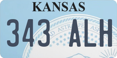 KS license plate 343ALH