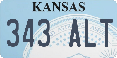 KS license plate 343ALT