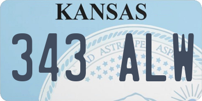 KS license plate 343ALW