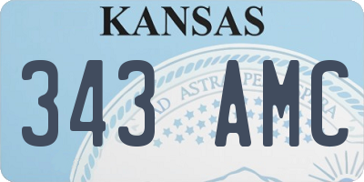 KS license plate 343AMC