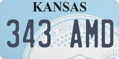 KS license plate 343AMD