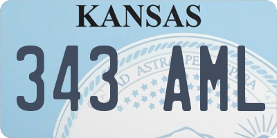 KS license plate 343AML
