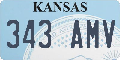 KS license plate 343AMV