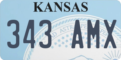 KS license plate 343AMX