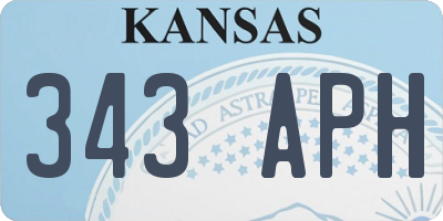 KS license plate 343APH