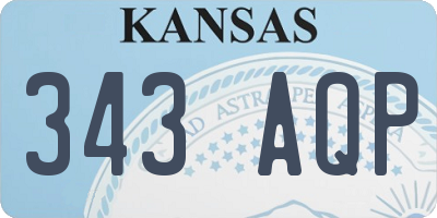 KS license plate 343AQP