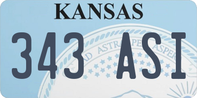 KS license plate 343ASI
