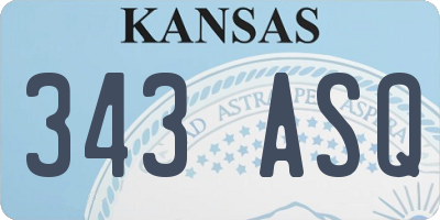 KS license plate 343ASQ