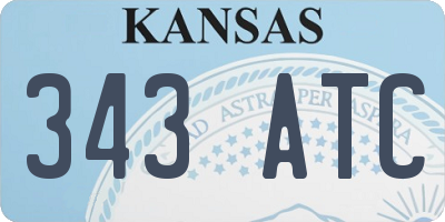 KS license plate 343ATC