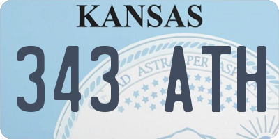 KS license plate 343ATH