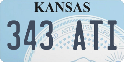 KS license plate 343ATI