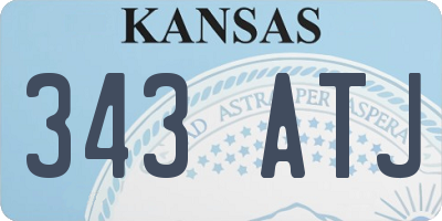 KS license plate 343ATJ