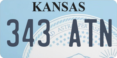 KS license plate 343ATN