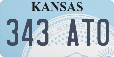 KS license plate 343ATO