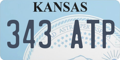KS license plate 343ATP