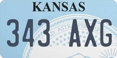 KS license plate 343AXG