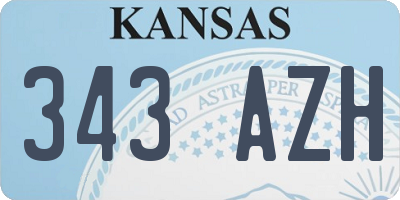 KS license plate 343AZH