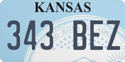 KS license plate 343BEZ