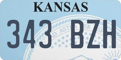 KS license plate 343BZH
