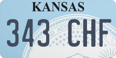 KS license plate 343CHF