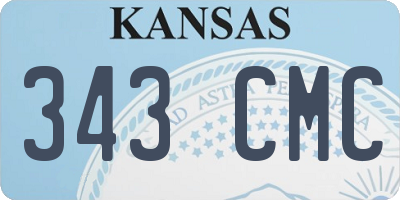 KS license plate 343CMC