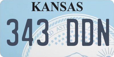 KS license plate 343DDN