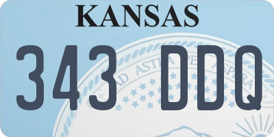 KS license plate 343DDQ