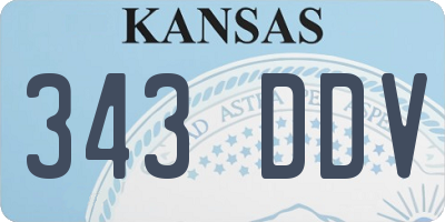 KS license plate 343DDV