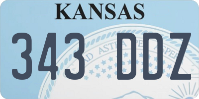 KS license plate 343DDZ