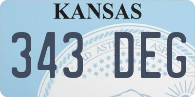 KS license plate 343DEG