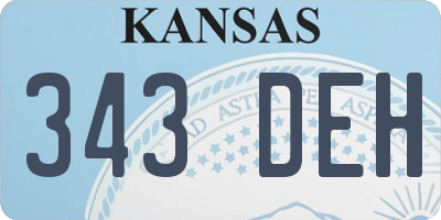 KS license plate 343DEH