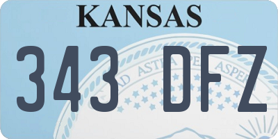 KS license plate 343DFZ