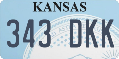 KS license plate 343DKK