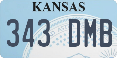 KS license plate 343DMB