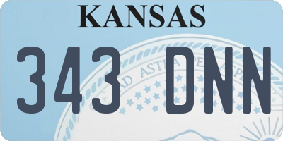 KS license plate 343DNN