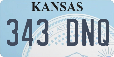 KS license plate 343DNQ