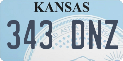 KS license plate 343DNZ