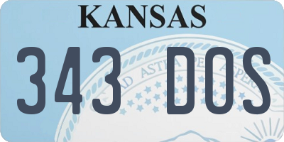 KS license plate 343DOS
