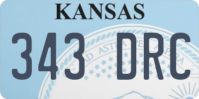 KS license plate 343DRC