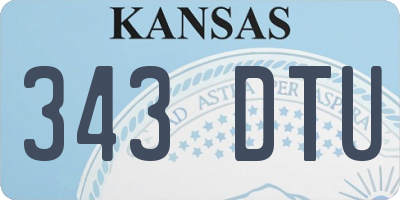 KS license plate 343DTU