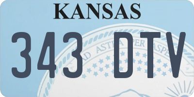 KS license plate 343DTV