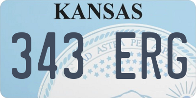 KS license plate 343ERG
