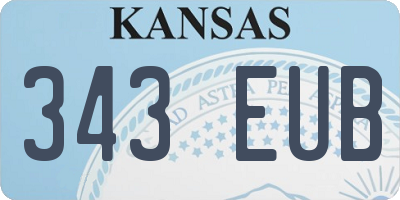 KS license plate 343EUB