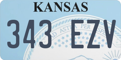 KS license plate 343EZV