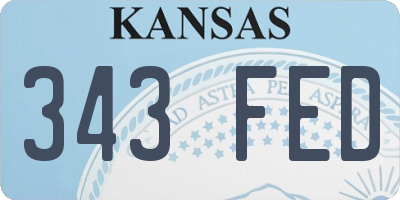 KS license plate 343FED