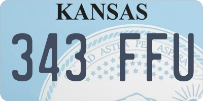KS license plate 343FFU