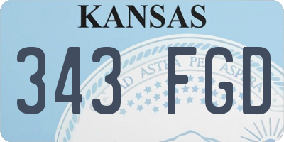 KS license plate 343FGD
