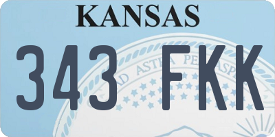 KS license plate 343FKK