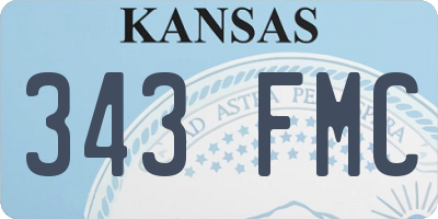 KS license plate 343FMC