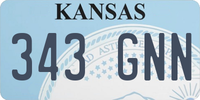 KS license plate 343GNN